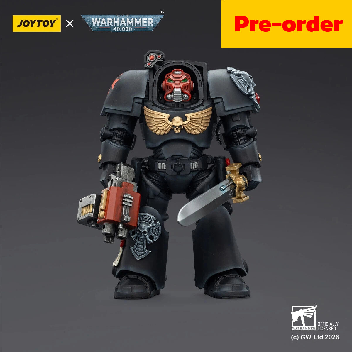 Black Templars Terminator 1 with Power Sword and Storm Bolter