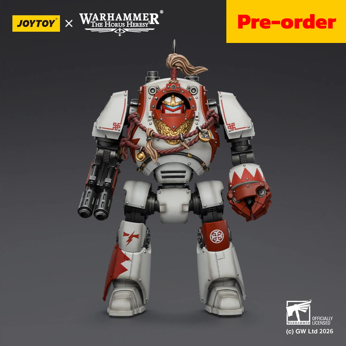 JOYTOY White Scars Contemptor Dreadnought with Melta Cannon and Gravis power fist