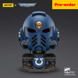 Ultramarines Captain MkX Helmet & Display Stand
