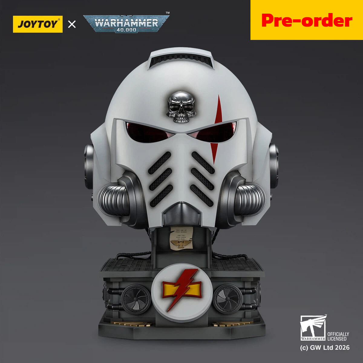 JOYTOY  Warhammer 40,000  Scale：1/1    White Scars MkX Helmet