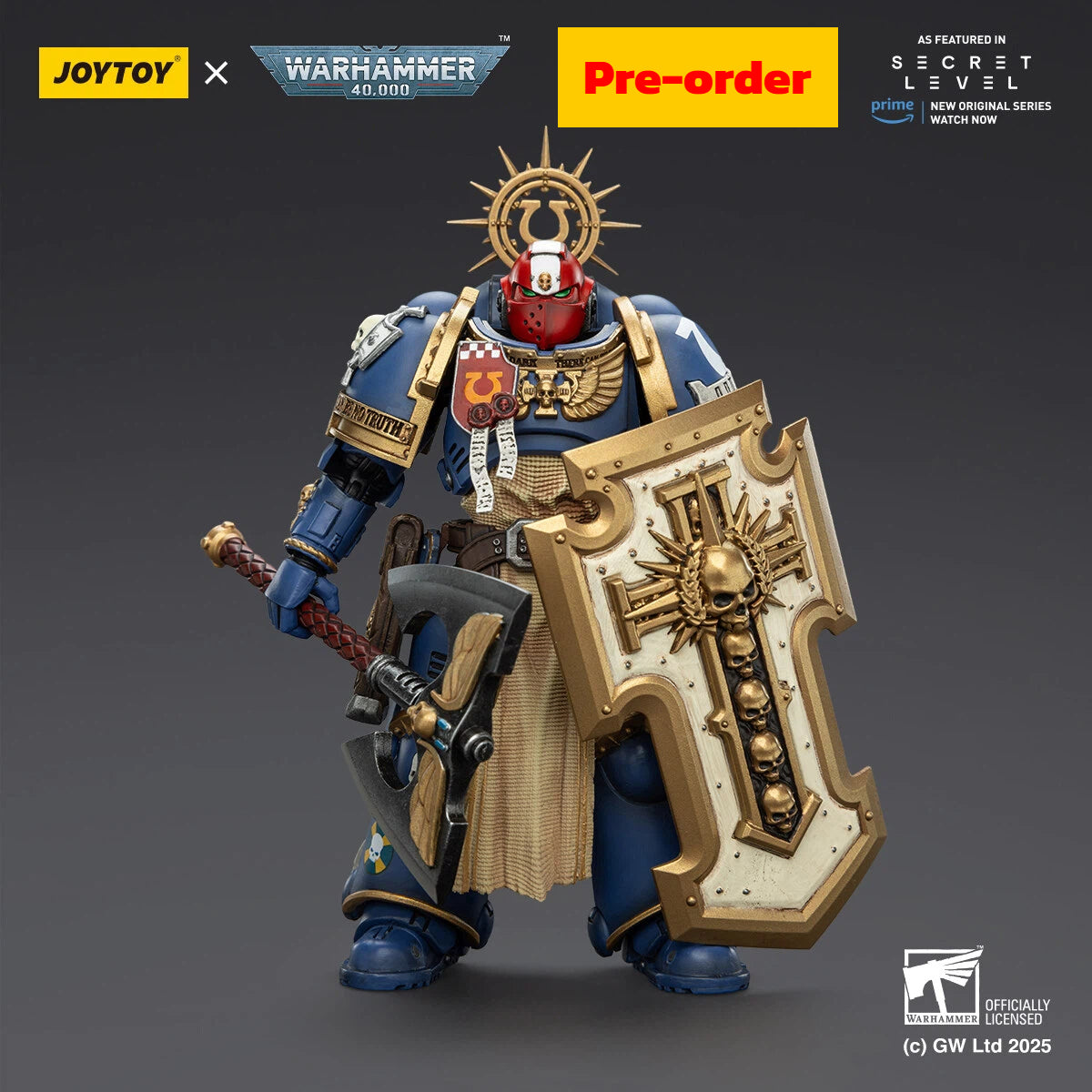 Ultramarines Metaurus with Power Axe, Stormshield and Plasma Pistol