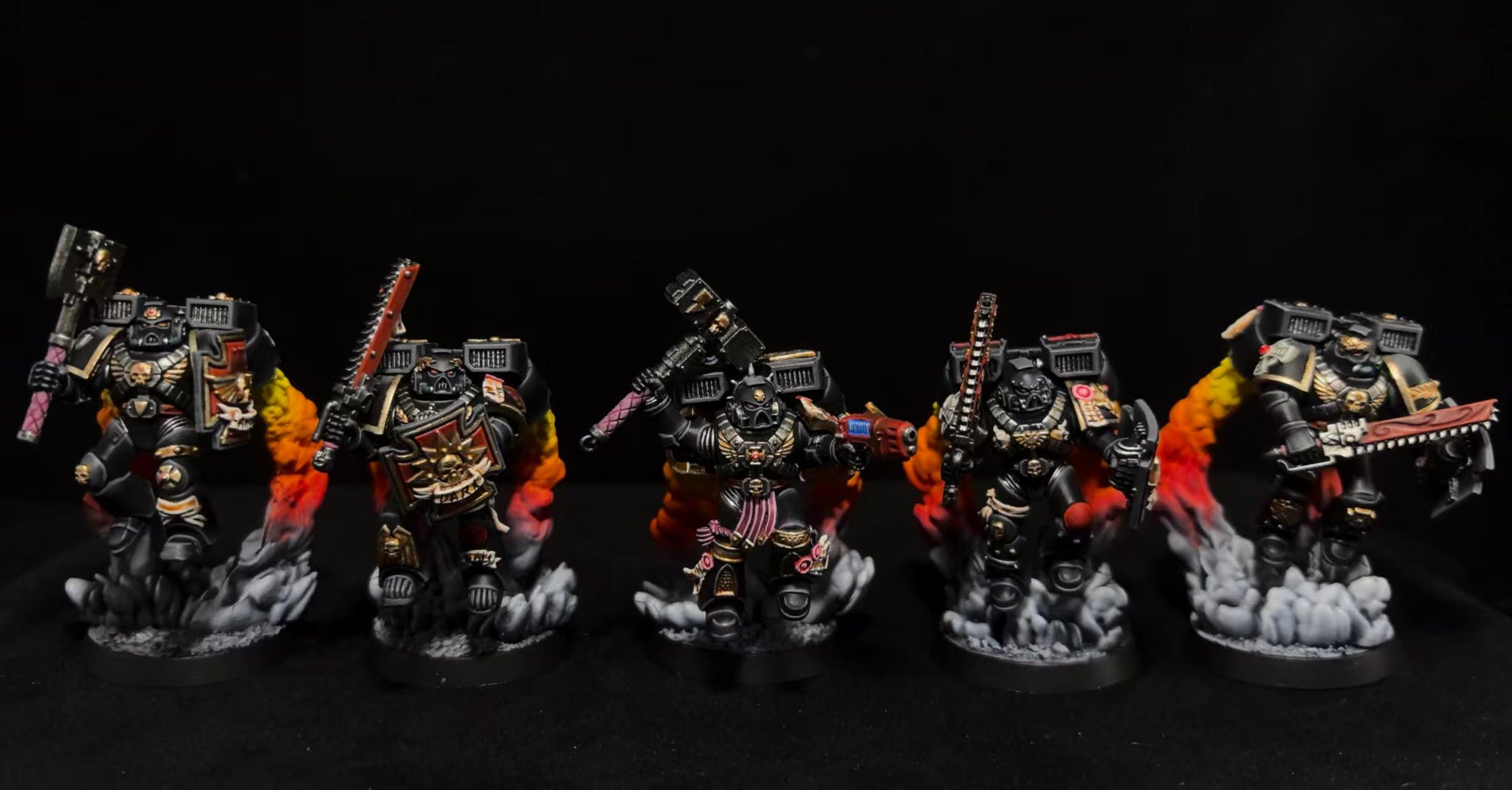 Warhammer 40K Dark Angels Vanguard Veteran Flame 100% Genuine Painted