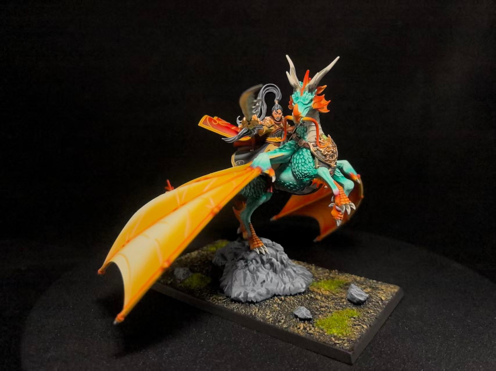 Warhammer TOW Cathay Shugengan Lord Longma 100% Genuine Painted