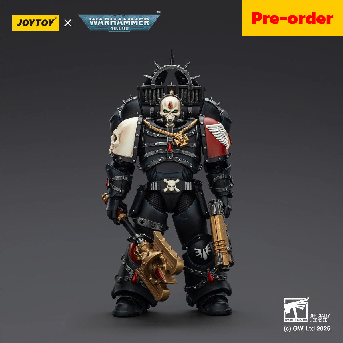 JOYTOY Blood Angels Lemartes With Jump Pack,Blood Crozius and Absolver Bolt Pistol