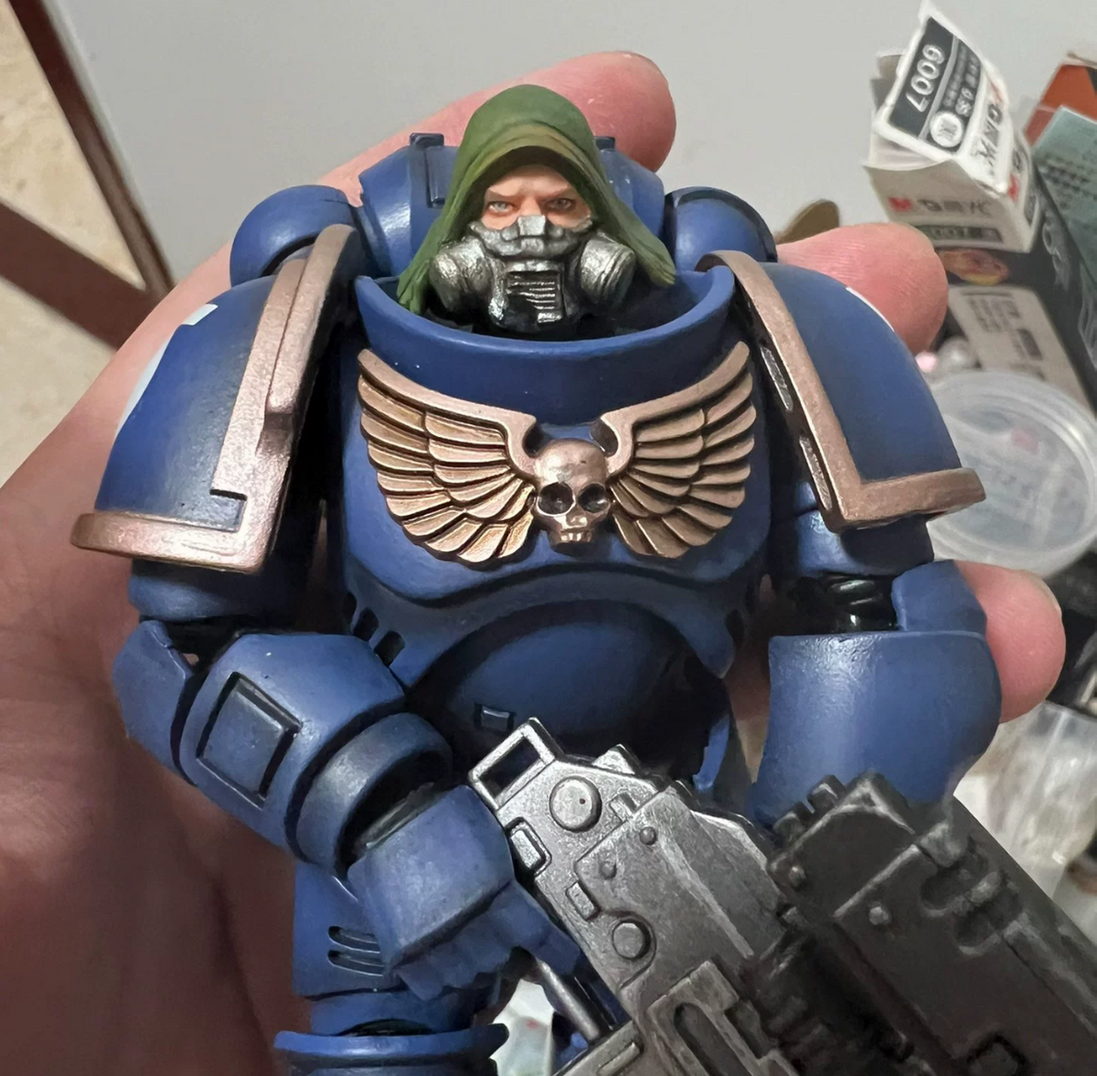 TD-JT-166 Warhammer 40K 1/18 Space Marine 2 Marneus Calgar Custom Head Sculpt view 4