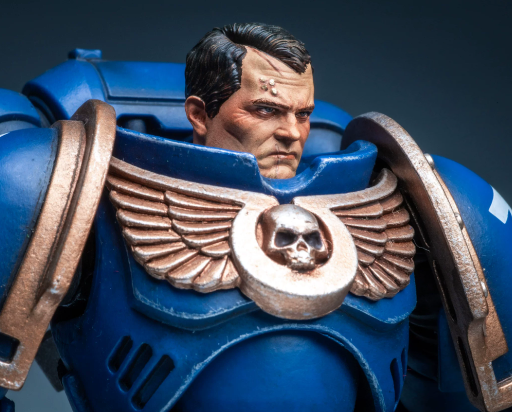 TD-JT-195 Warhammer 40K Ultramarines Titus 2.0 Four-Style Custom Head Sculpt Set view 2
