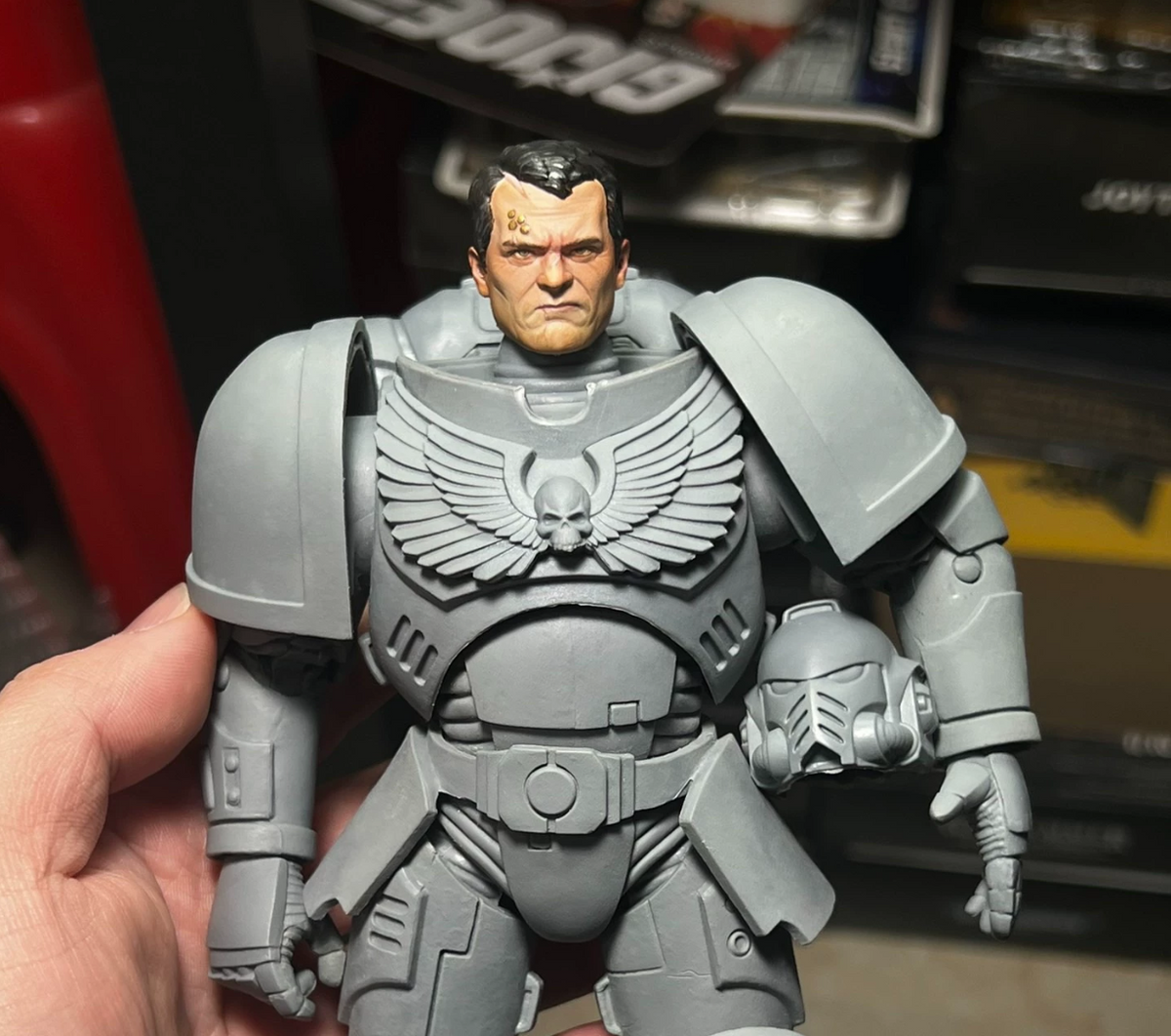 TD-JT-172 Warhammer 40K McFarlane Primarch Lion El'Jonson Custom Head Sculpt view 2