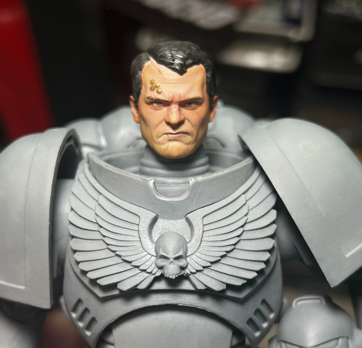 TD-JT-172 Warhammer 40K McFarlane Primarch Lion El'Jonson Custom Head Sculpt view 4