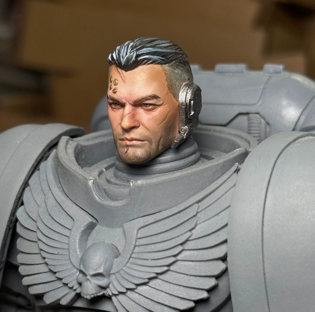 TD-JT-178 Warhammer 40K Ultramarines Imperial Fists Viking Judiciar Custom Head Sculpt view 4