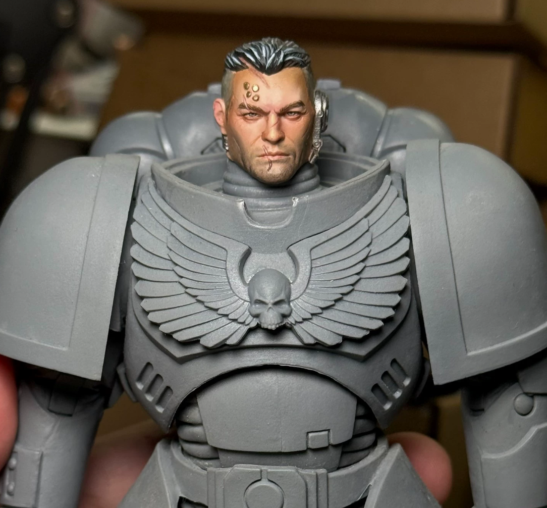 TD-JT-178 Warhammer 40K Ultramarines Imperial Fists Viking Judiciar Custom Head Sculpt view 5