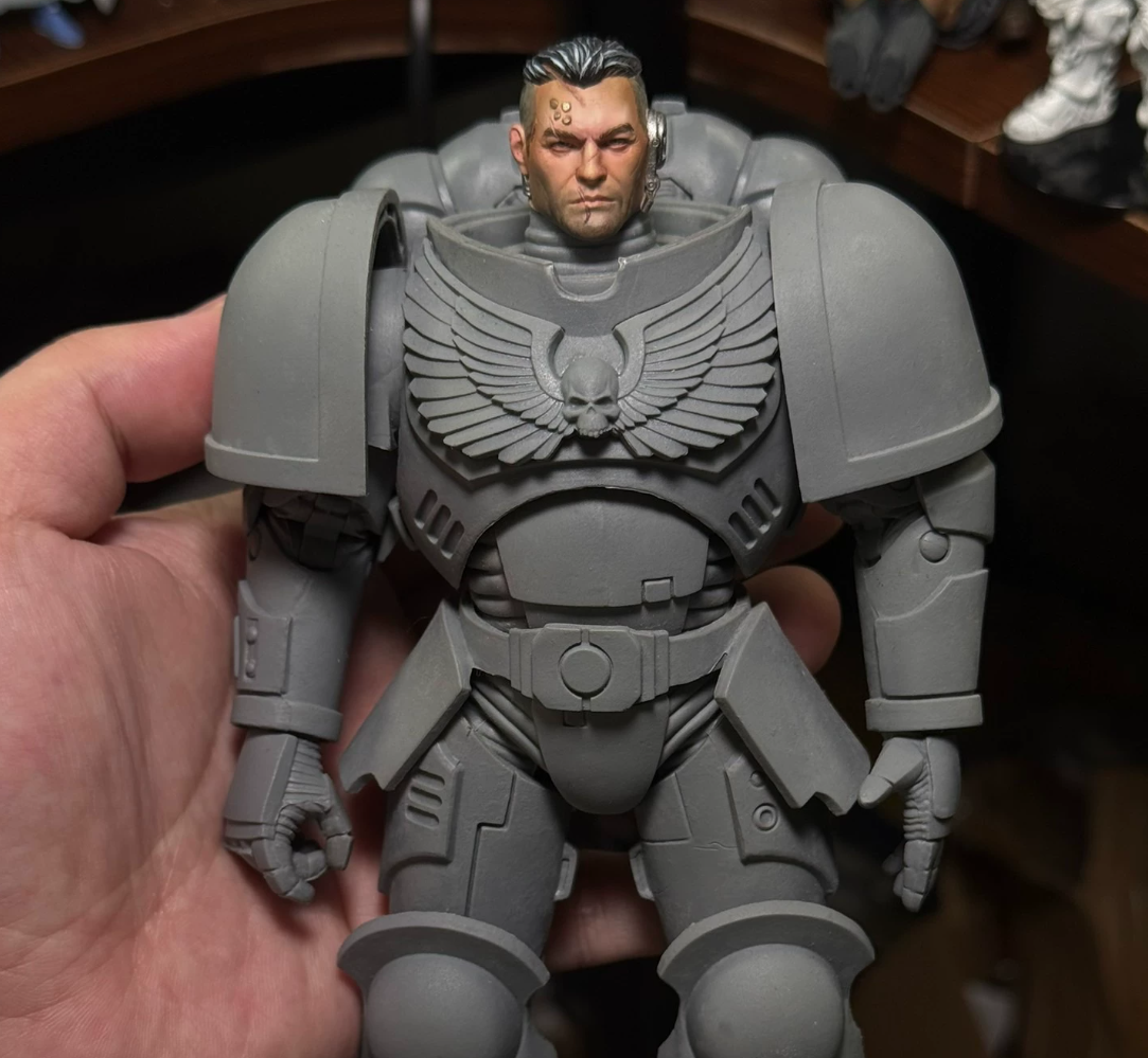 TD-JT-178 Warhammer 40K Ultramarines Imperial Fists Viking Judiciar Custom Head Sculpt view 6