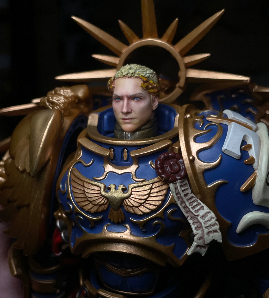 TD-JT-183 Warhammer 40K Space Marine 2 Titus Version A McFarlane Custom Head Sculpt view 2