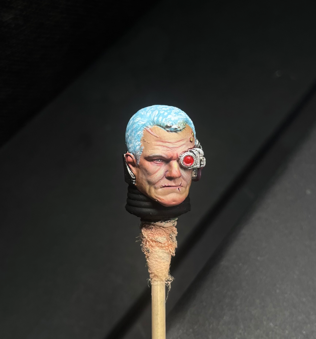 TD-JT-168 Warhammer 40K 1/18 Space Marine Titus Henry Battle-Damaged Custom Head Sculpt view 2