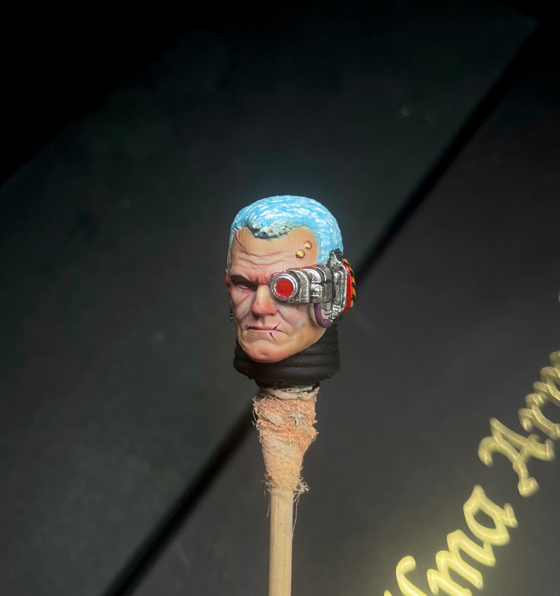TD-JT-168 Warhammer 40K 1/18 Space Marine Titus Henry Battle-Damaged Custom Head Sculpt view 3