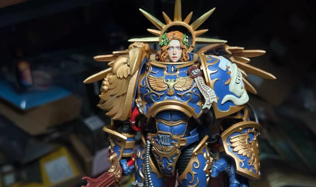 TD-JT-186 Warhammer 40K 1/18 Blindfolded Sister of Battle Custom Head Sculpt view 2