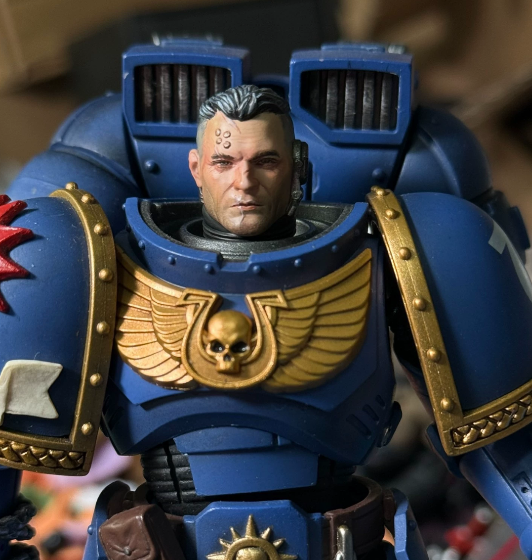 TD-JT-181 Warhammer 40K Young Primarch Rogal Dorn Custom Head Sculpt view 2