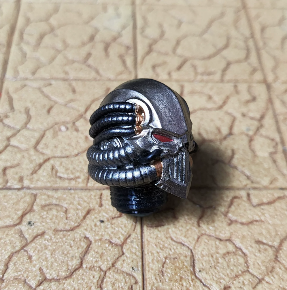 TD-JT-069 暗源战锤118钢铁勇士基因原体佩图拉博替换头盔3.75涂装成品头雕 view 5