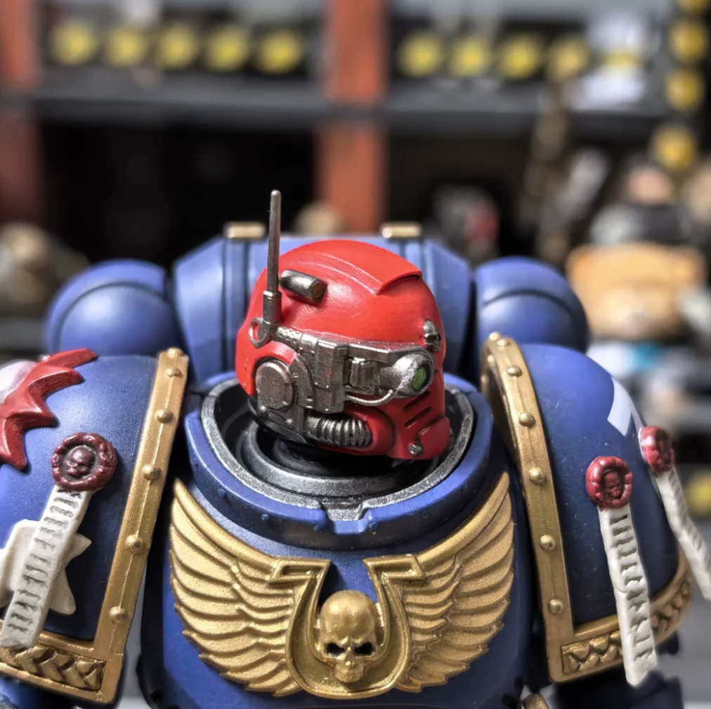 TD-JT-126 暗源战锤40k 118极限战士义眼仲裁者替换改装头3.75涂装成品头雕 view 2