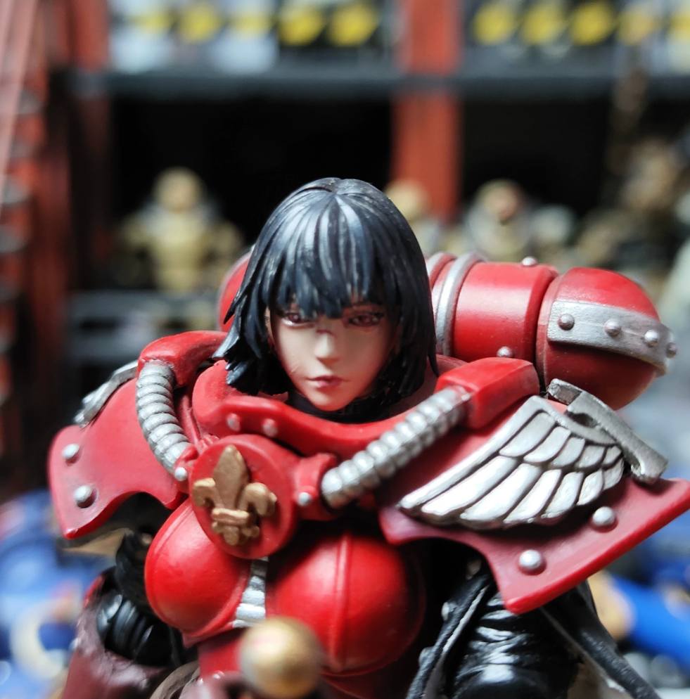 TD-JT-016 暗源战锤 118战斗修女替换头雕改装头雕 3.75涂装成品头雕 view 3