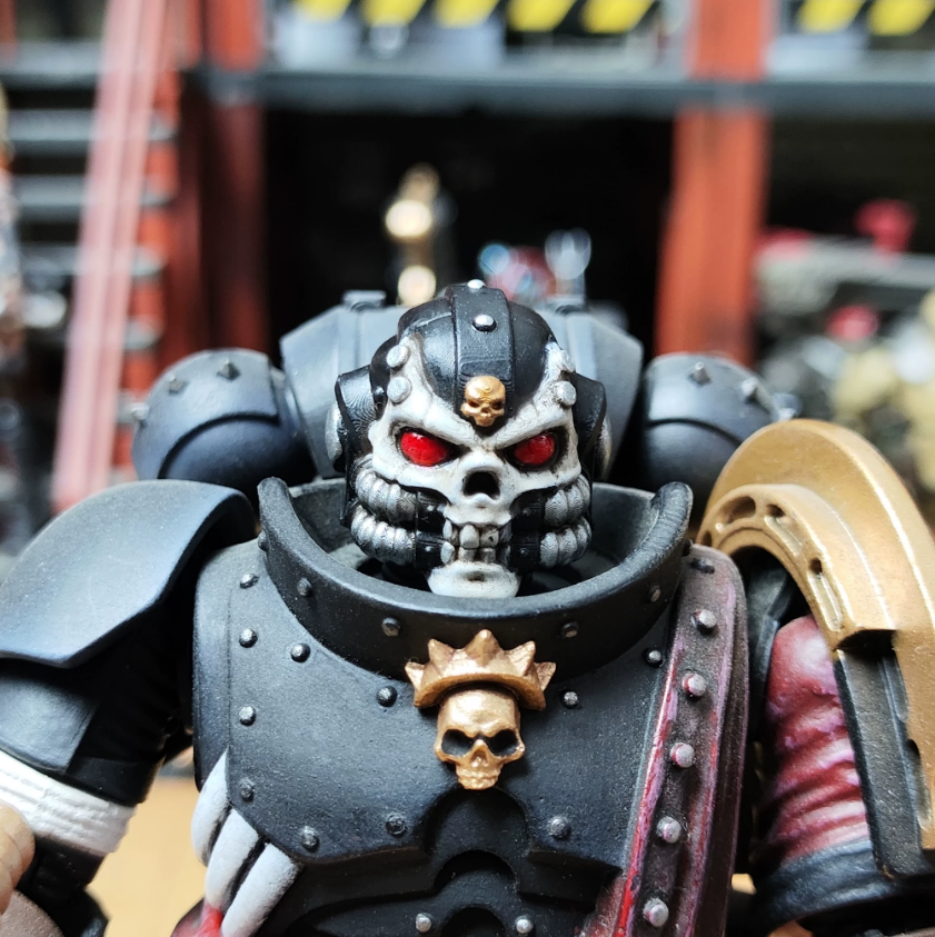 TD-JT-093 暗源战锤40k 1188极限战士牧师改装头盔头 3.75成品头雕模型 view 2