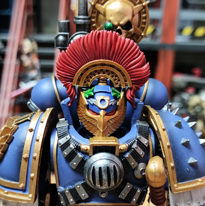 TD-JT-129 暗源战锤40k 118极限战士宗主荣耀护卫头盔头 3.75成品头雕模型 view 3
