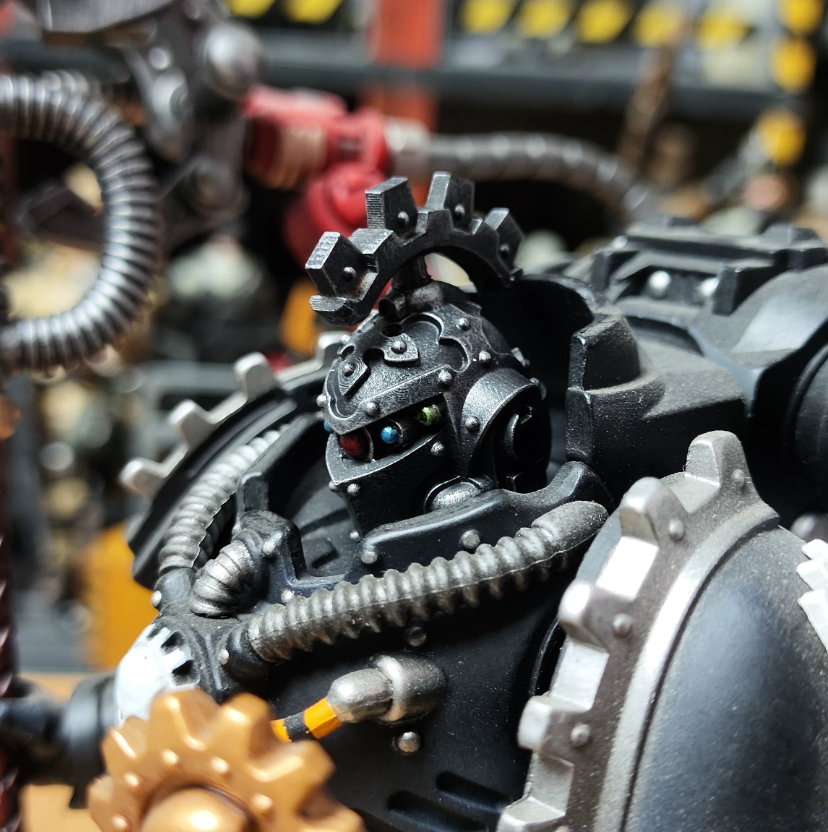 TD-JT-041 暗源战锤 118钢铁之手钢铁圣父改装头盔头 3.75涂装成品头雕 view 3