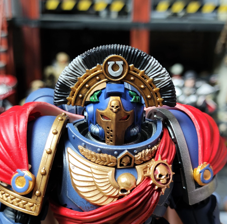TD-JT-021 暗源战锤 118极限战士圣物甲罗马盔改装头盔头 3.75涂装成品头雕 view 4