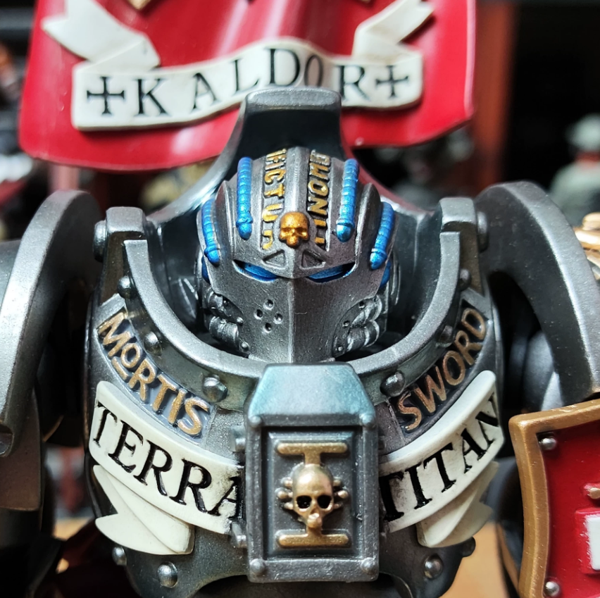 TD-JT-082 暗源战锤40K 118灰骑士卡尔多终结者改装头盔头3.75涂装成品头雕 view 4