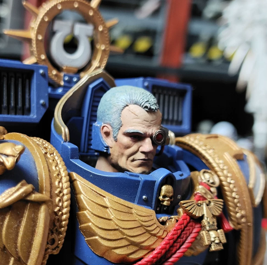 TD-JT-071 暗源战锤40K 118星际战士2卡尔加改装头雕改件 3.75涂装成品头雕 view 3