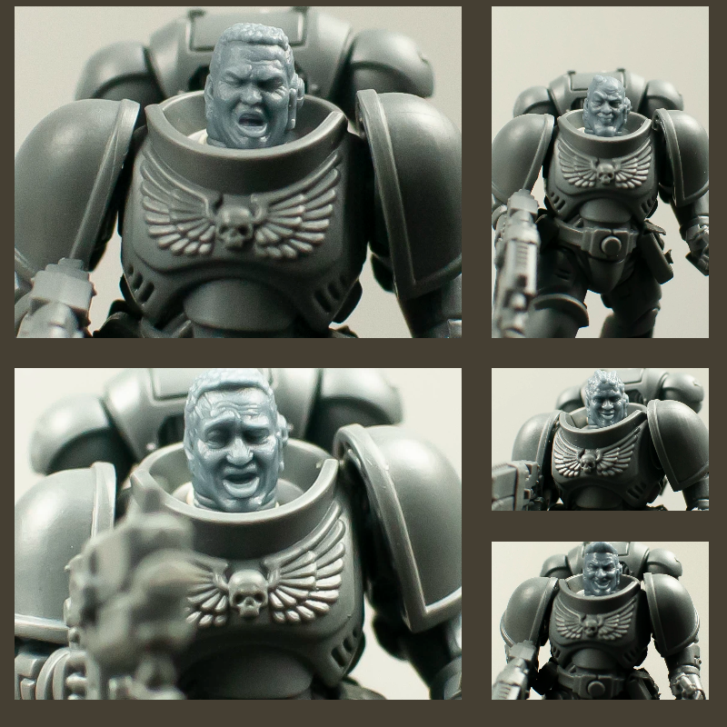 Abstract Design Head Sculpt – Warhammer 28mm Scale