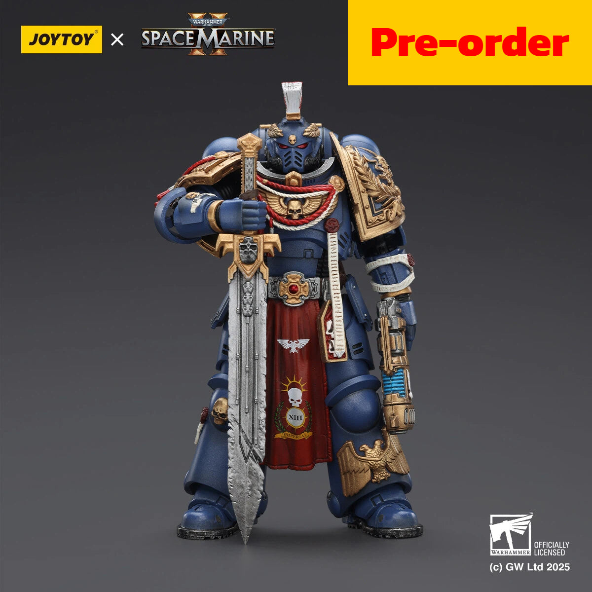 JOYTOY  Warhammer 40,000  Scale：1/18 "Ultramarines Relic Primus Armour with Plasma Pistol and Combat Blade"