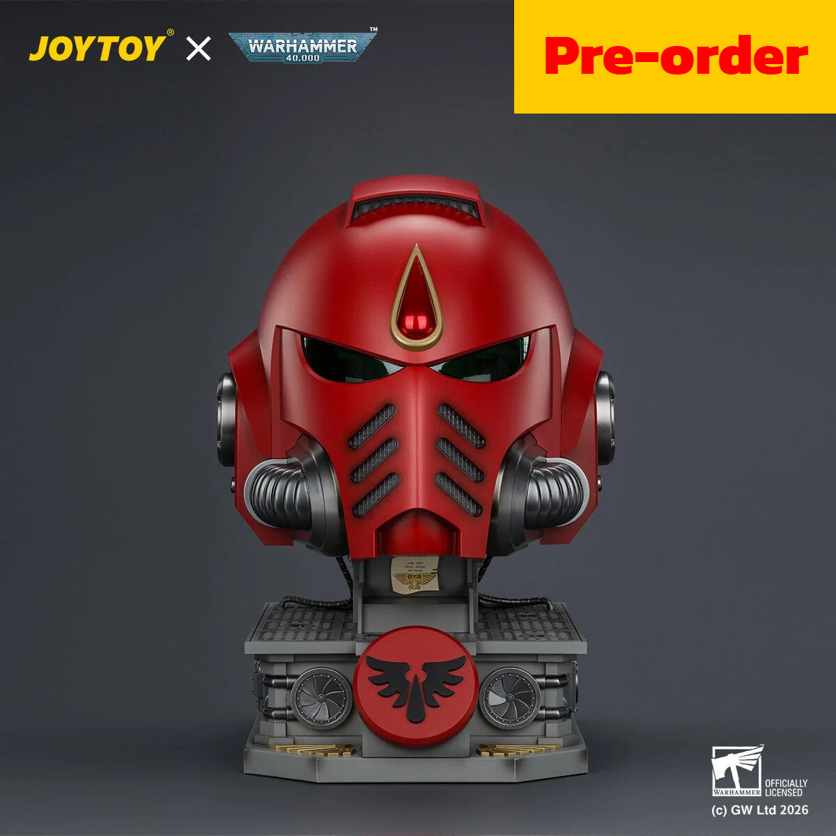 JOYTOY  Warhammer 40,000  Scale：1/1   "Blood Angels MkX Helmet & Display Stand"