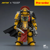 JOYTOY Warhammer The Horus Heresy Scale：1/18 Imperial Fists Legion Praetor in Mk III Armour with Power Sword and Bolt Pistol