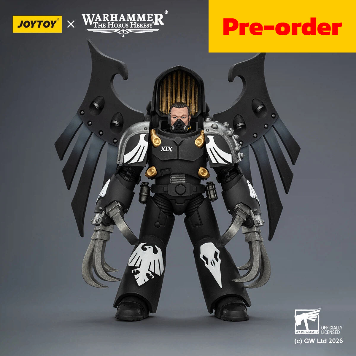 JOYTOY  Warhammer 40,000  Scale：1/18 "Raven Guard Dark Fury, Chooser of the Slain with Raven's Talon claws"