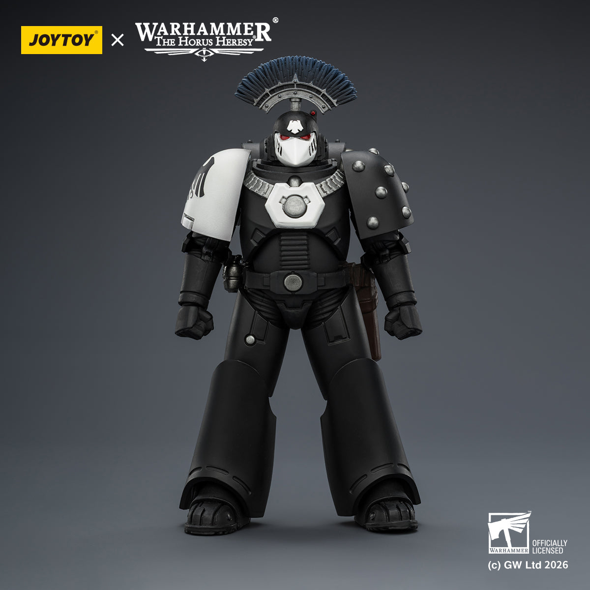 JOYTOY  Warhammer 40,000  Scale：1/18 "Raven Guard MkVI Tactical Sergeant with Power Sword, Bolter and Plasma Pistol"