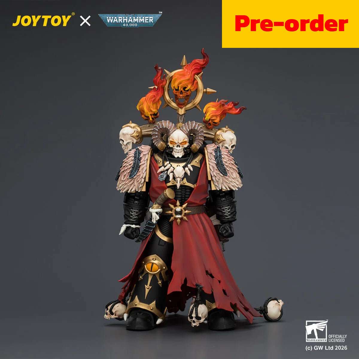 JOYTOY  Warhammer 40,000  Scale：1/18  "Black Legion Master of Possession with Staff of Possession and Bolt Pistol"