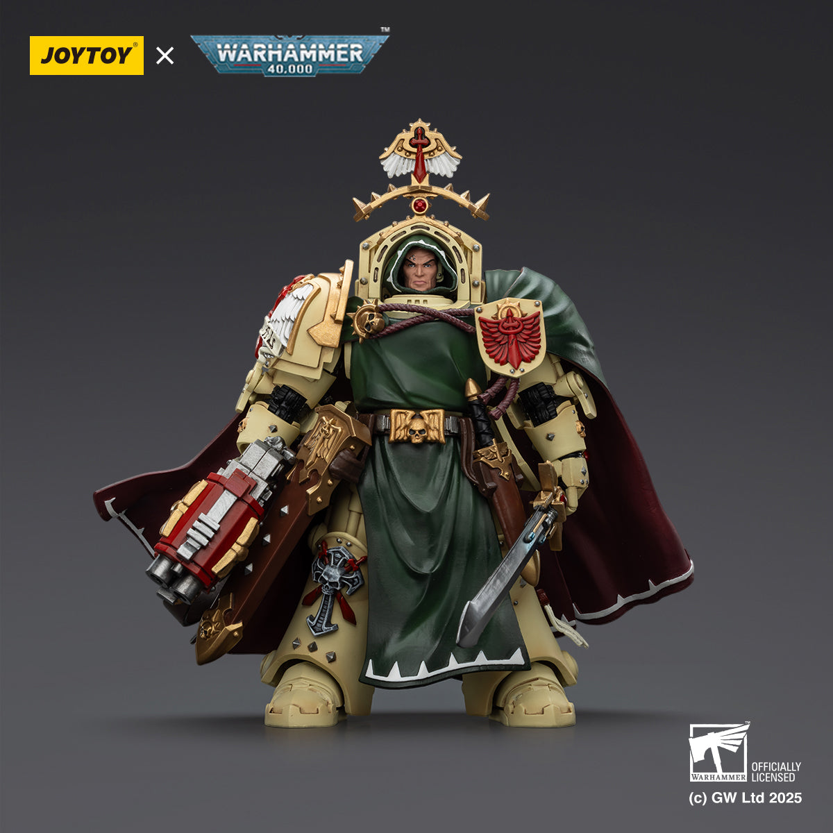 JOYTOY Scale：1/18 Warhammer 40,000 Dark Angels Belial, Grand Master of The Deathwing With the Sword of Silence and Storm Bolter