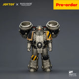 JOYTOY Warhammer The Horus Heresy Scale：1/18 Iron Warriors MkII Assault Legionary1 with Bolt pistol, Chain axe & Combat shield