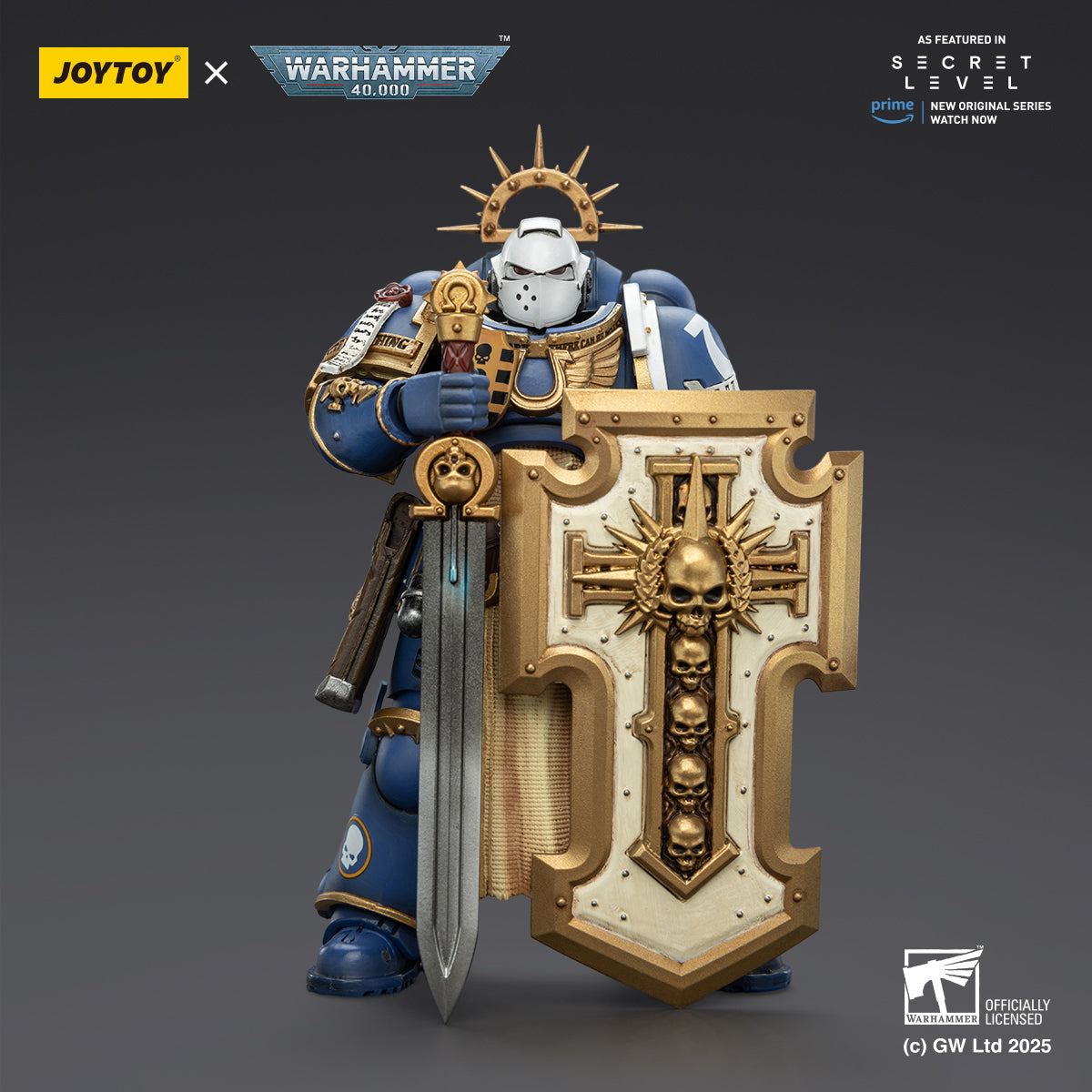 Ultramarines Torvald with Power Sword, Stormshield and Bolt Pistol