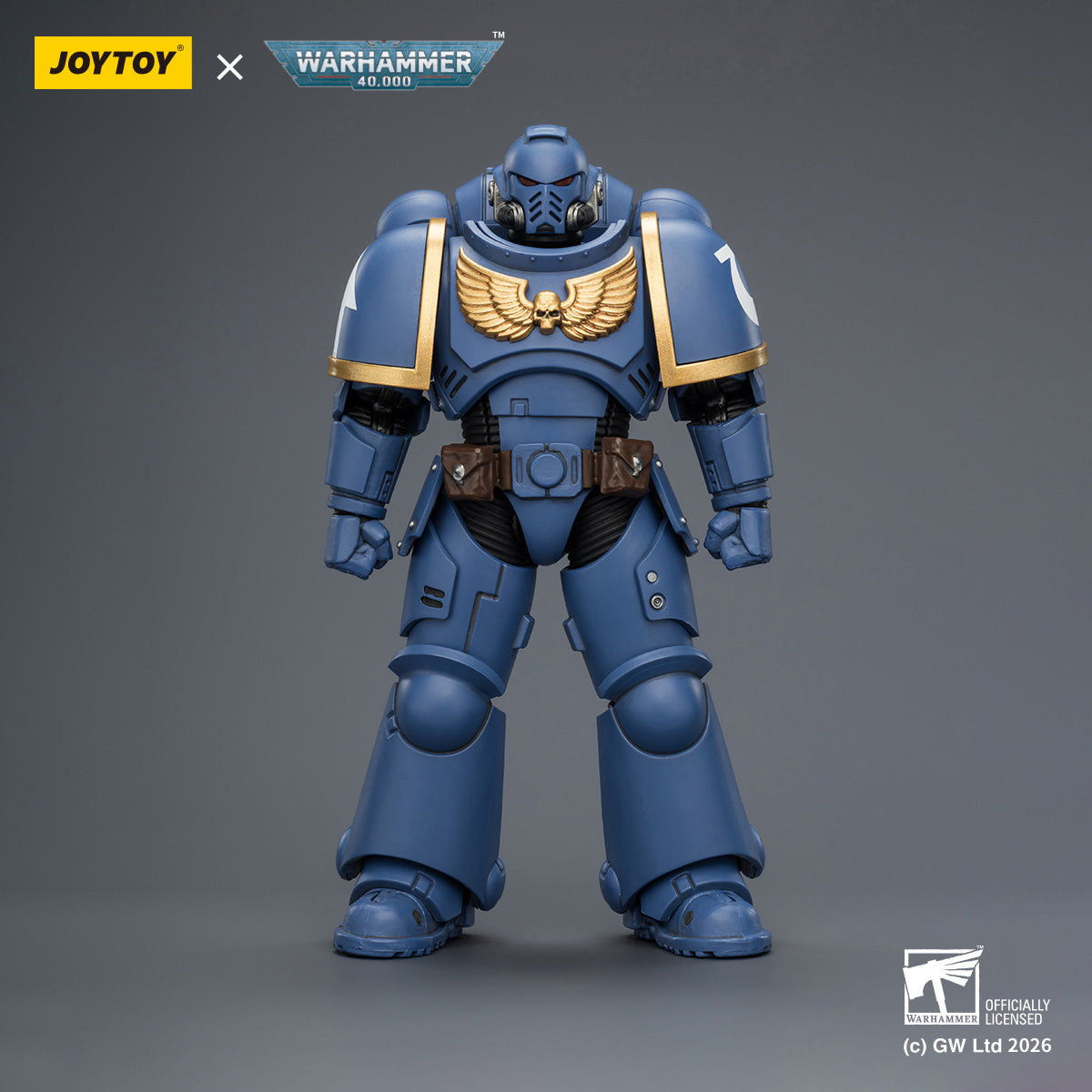 JOYTOY  Warhammer 40,000  Scale：1/18 "Ultramarines Intercessor with Bolt Rifle, Bolt Pistol and Chainsword"