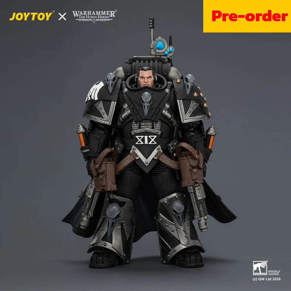 JOYTOY Warhammer The Horus Heresy Scale：1/18 Raven Guard Kaedes Nex, the Blood Crow with Fulcrum hand cannons