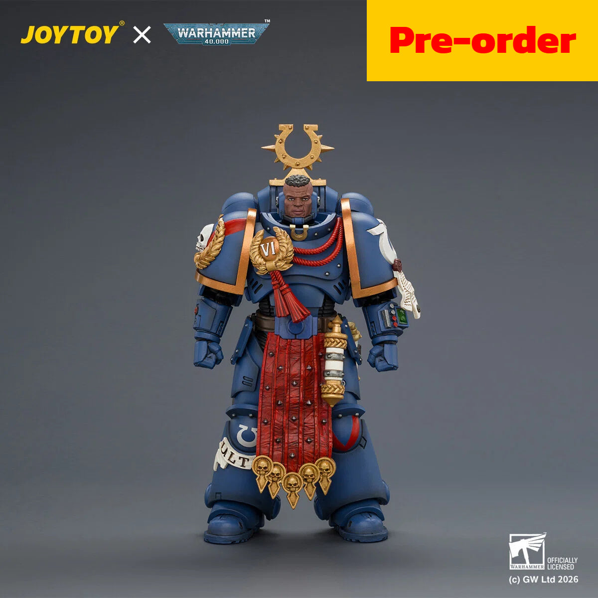 JOYTOY  Warhammer 40,000  Scale：1/18 "Ultramarines Ferren Areios with Thunder Hammer and Bolt Pistol"