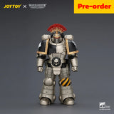 JOYTOY Warhammer The Horus Heresy Scale：1/18  Iron Warriors Mkll Tactical Sergeant with Power Sword, Bolt Pistol and Plasma Pistol