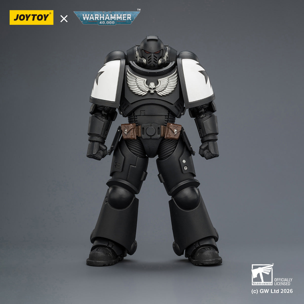 JOYTOY  Warhammer 40,000  Scale：1/18 "Black Templars Intercessor with Bolt Rifle, Bolt Pistol and Chainsword"
