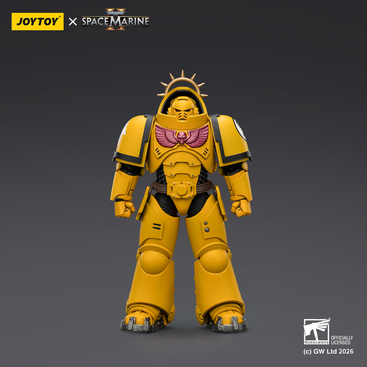 JOYTOY  Warhammer 40,000  Scale：1/18 "Game Edition  Imperial Fists Heavy Intercessor with Heavy Bolt Rifle and Bolt Pistol"