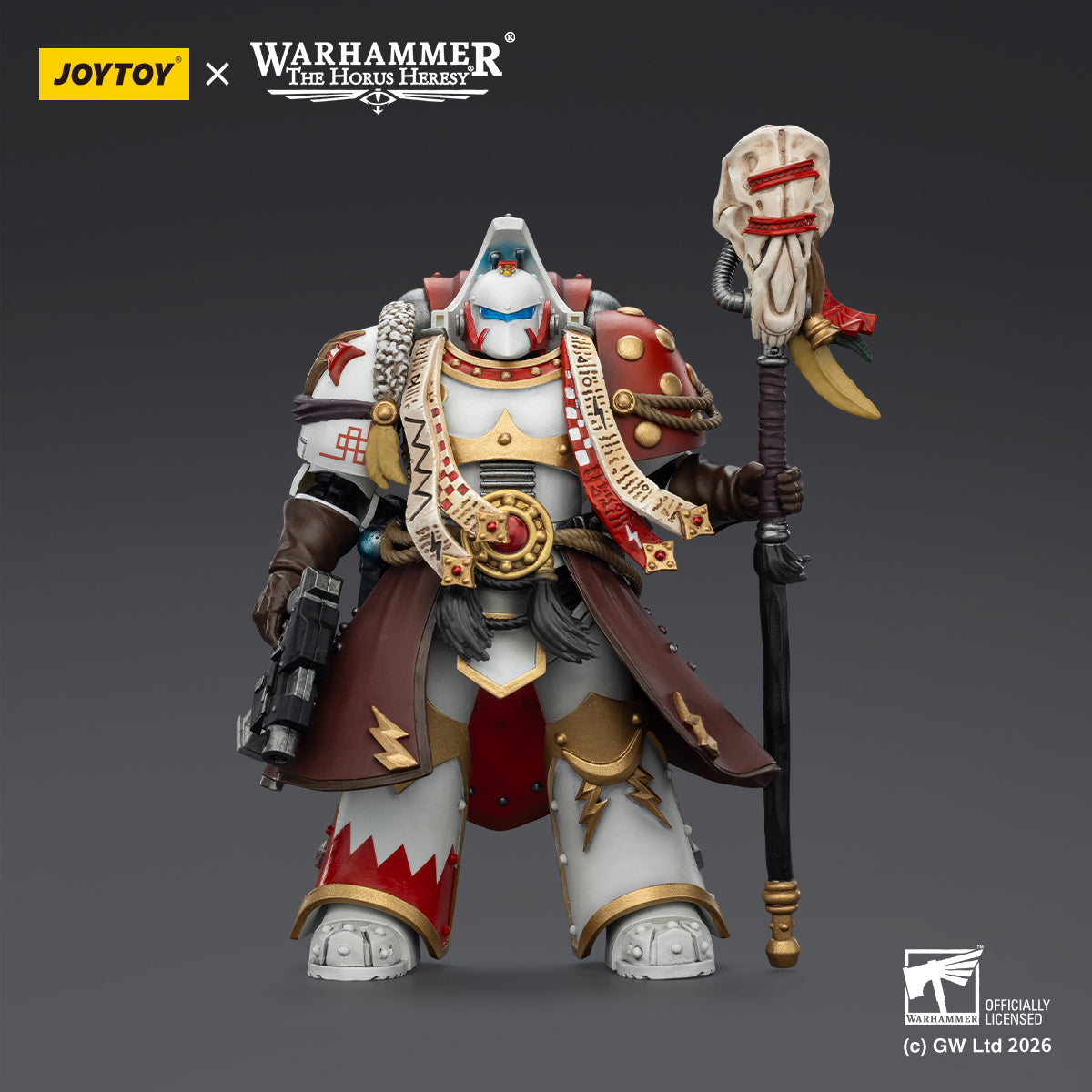White Scars Stormseer Consul with Force Staff and Bolt Pistol
