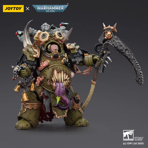 Death Guard Deathshroud Terminator Champion with Manreaper and Plaguespurter Gauntlets