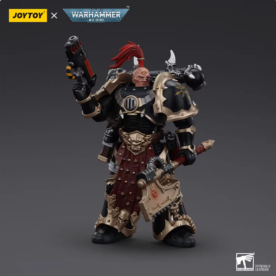 JOYTOY  Warhammer 40k  Scale：1/18   Chaos Space Marines Black Legion Chosen with Plasma Pistol and Power Axe