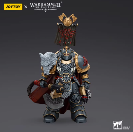 JOYTOY  Warhammer The Horus Heresy  Scale：1/18  Space Wolves Legion Praetor with Power Axe and Combat Shield
