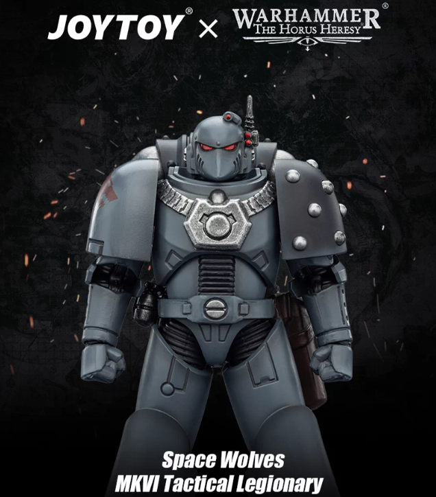 JOYTOY  Warhammer 40,000  Scale：1/18 "Space Wolves MKVI Tactical Legionary"